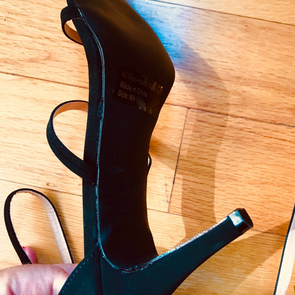 NEW Glaze black strappy heels Size 8.5 - Picture 5 of 5